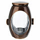 Grablampe oval – für Votivkerzen Ø 6 cm, Metall in Bronzeoptik, brünierte Ausführung s1