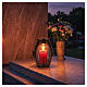 Cemetery votive lamp for 8 cm diameter candles, bronze finish s2