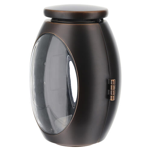 Lampe de sol pour bougie 25 cm finition foncée 4