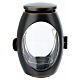 Cemetery lamp for votive candles of 2.5-inch diameter, black enamelled bronze s1
