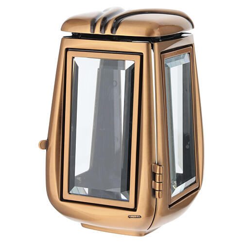 Lampe funéraire à enterrer moulée 25 cm finition bronze 3