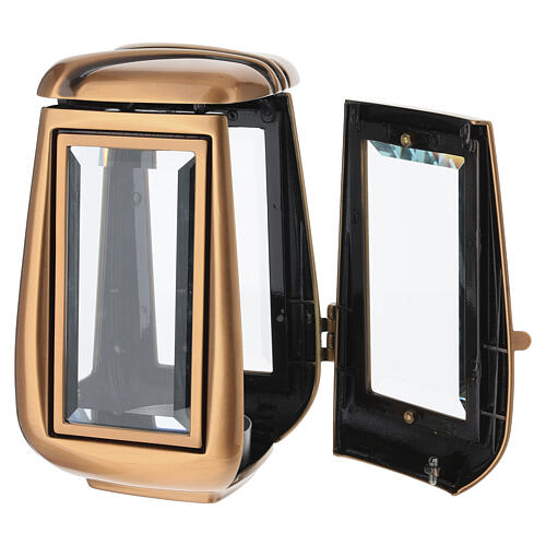 Lâmpada funerária de solo moldada 25 cm acabamento bronze 5