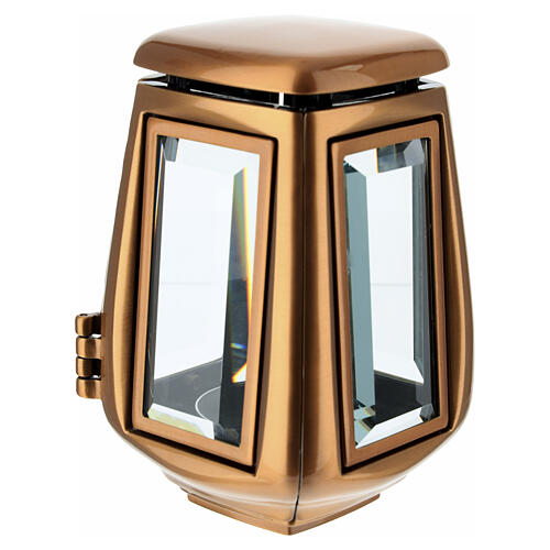 Grablampe zur Bodenbefestigung – für Votivkerzen Ø 6 cm, Messing in Bronzeoptik 5