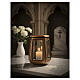 Bronze Cemetery Lamp Ground Candle Lantern, 20x7.5 cm max s2