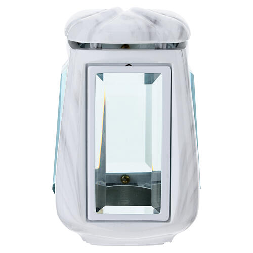 Outdoor cemetery ground lamp, 8 in, Carrara marble finish 6