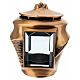Bronzed modern cemetery lamp for candles of 2.5x5 in max s1