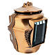 Bronzed modern cemetery lamp for candles of 2.5x5 in max s3