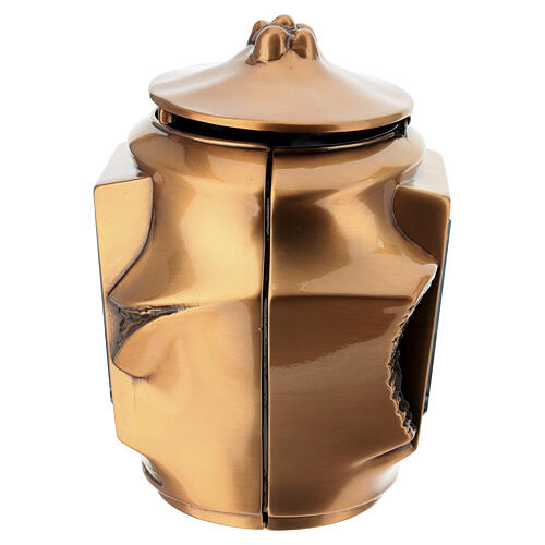 Modern Bronzed Cemetery Lamp for Candles 6.5x12 cm max 5
