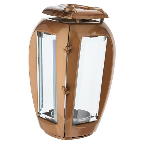 Bronze ground cemetery votive lamp, 25 cm 4