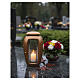 Bronzed outdoor convex lamp for 2.8-inch votive candles s2