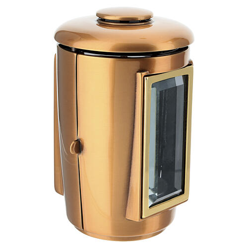 Lampe de cimetière pour bougies de 6 cm de diamètre extérieur, en bronze 4