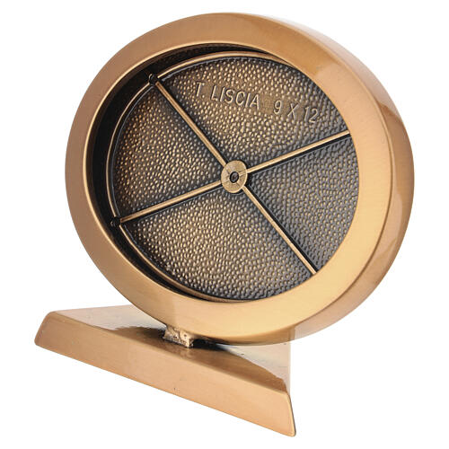 Moldura funerária oval para fotocerâmica 9x12 cm para fixação no solo 3