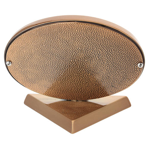 Moldura funerária oval para fotocerâmica 9x12 cm para fixação no solo 6