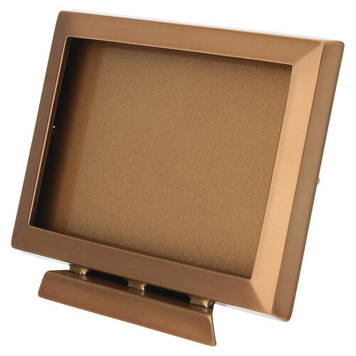 Grabbildrahmen für Fotokeramik 10 × 15 cm im Querformat – Metall in Bronzeoptik 3