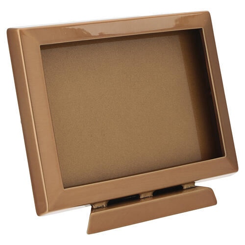 Grabbildrahmen für Fotokeramik 10 × 15 cm im Querformat – Metall in Bronzeoptik 4