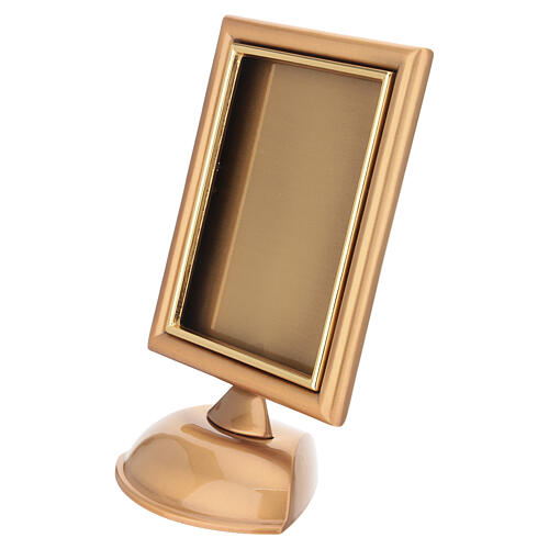 Moldura funerária retangular para fotocerâmica 13x18 cm para fixação no solo 3