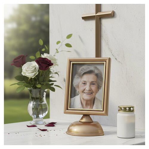 Ground-mounted rectangular cemetery picture frame for ceramic portraits, 13x18 cm 2