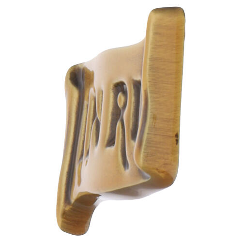 Placa INRI bronceada para exterior 3x4,5 cm 3