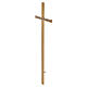 Kreuz zur Wandbefestigung mit mittiger Rille – 40 cm, Metall in Bronzeoptik s3