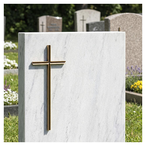 Channelled wall cross for outdoor, bronze finish, 16 in 2