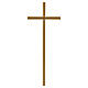 Bronzed Latin wall cross with darkened groove, for outdoor, 16x6 in s1
