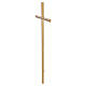 Bronze-finished outdoor Latin wall cross with darkened groove, 40 x 16 cm s3