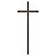 Bronze-finished outdoor Latin wall cross with darkened groove, 40 x 16 cm s4