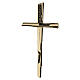 Modernes Kreuz zur Wandbefestigung aus polierter Bronze s1