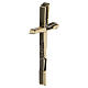 Modernes Kreuz zur Wandbefestigung aus polierter Bronze s4