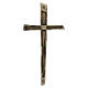 Modernes Kreuz zur Wandbefestigung aus polierter Bronze s5