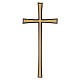 Modernes Kreuz zur Wandbefestigung aus satinierter Bronze s1