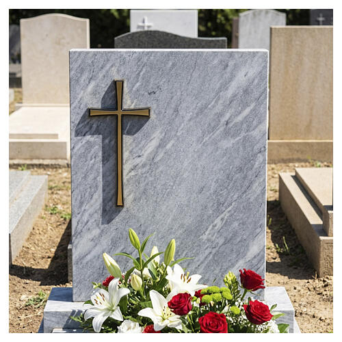 Modern-style satin bronze wall cross 2