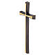 Modern-style satin bronze wall cross s3