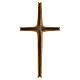 Kreuz zur Wandbefestigung in Bronzeoptik – 40 × 20 cm s1
