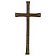 Brown enamelled bronze-finished cross for outdoor use s4