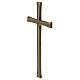 Croix en émail marron effet bronze pour extérieur s3