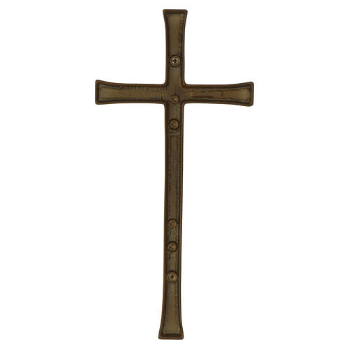 Cruz esmaltada marrom bronze para exterior 4