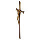 Wall cross with Christ, bronze finish, 16x8 in s3