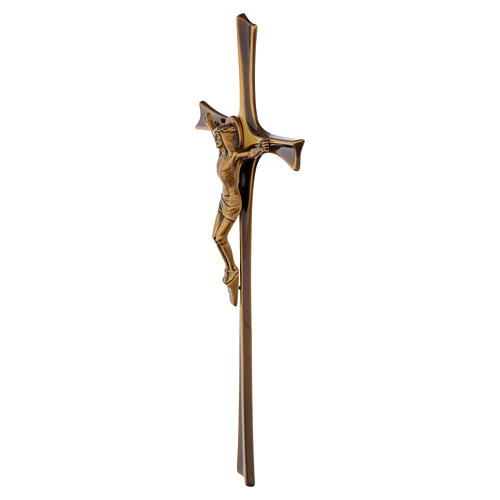 Cruz con Cristo bronce de pared para exterior 40 cm 3
