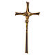 Cruz de parede com Cristo bronze para exterior 40 cm s1