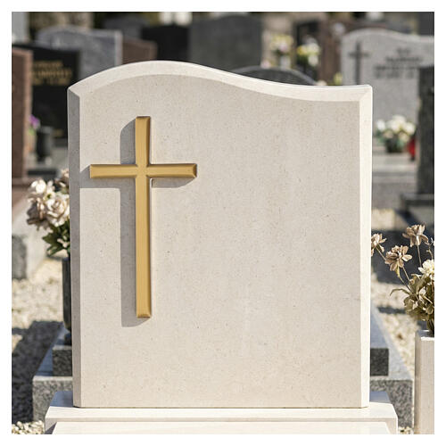 Simple domed wall cross for outdoor, bronzed finish 2