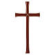 Bronzed Wall Cross with Red Enamel for Outdoor Use s1