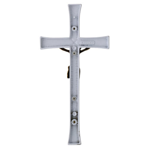 Wall Cross with Christ in Carrara Marble-Effect Finish 4