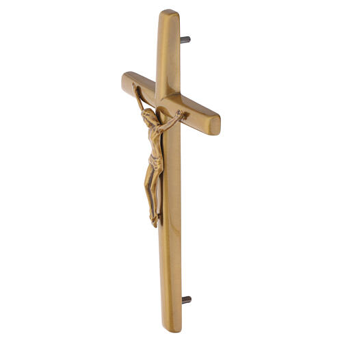 Bronzed rounded-edge crucifix for outdoor use 3