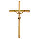Outdoor bronzed crucifix with rounded profile s1