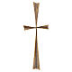 Modern bronze-finished wall cross for outdoor use, 15x5.5 in s1
