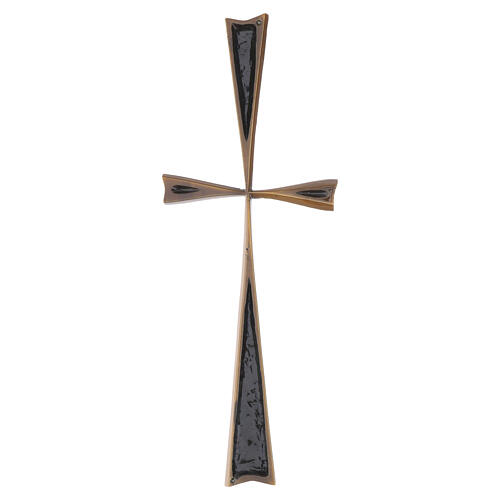 Cruz moderna bronce para exterior 38x14 cm de pared 4