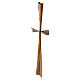 Croix murale moderne en bronze pour extérieur 38x14 cm s3