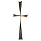 Cruz moderna de parede em bronze para exterior 38x14 cm s4