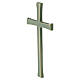 Green enamelled wall cross with bronze finish for outdoor use s3